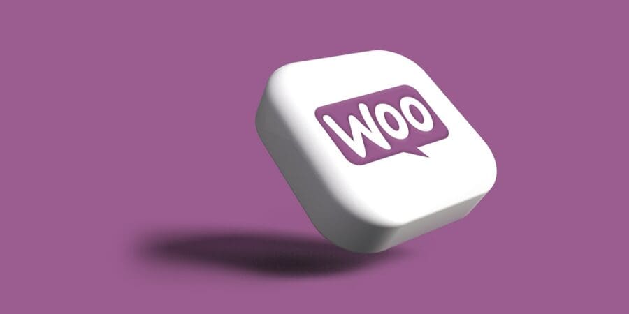 a purple and white square with the word woo on it - for WooCommerce